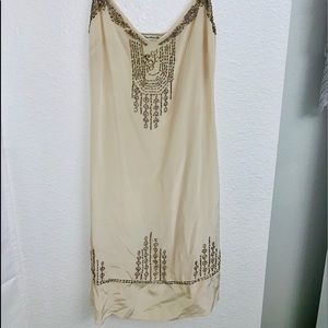 Beige beaded dress